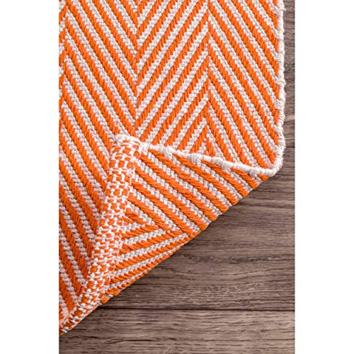 nuLOOM Kimberely Hand Loomed Area Rug, 8' x 10', Orange