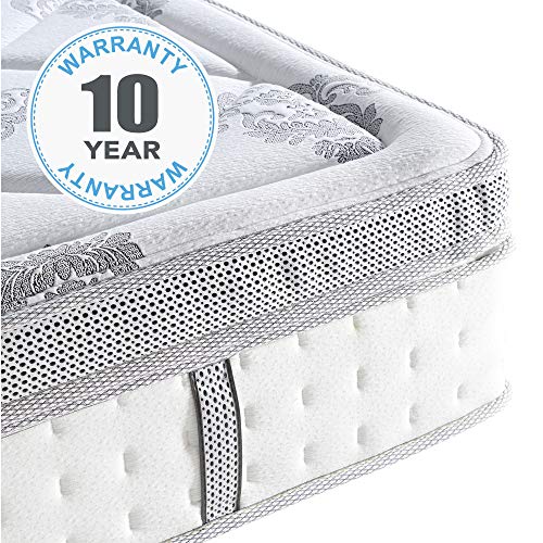 Classic Brands Gramercy Euro-Top Cool Gel Memory Foam and Innerspring Hybrid 14-Inch Mattress, California King, White