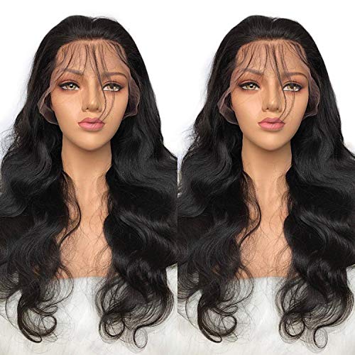 150% Density Brazilian Body Wave Lace Front Wigs Human Hair Glueless Lace Front Human Hair Wigs For Women Black Pre Plucked Unprocessed 10A Virgin Brazilian Hair Wig(20’’ Natural Color)