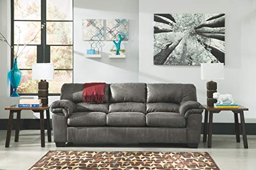 Signature Design by Ashley - Bladen Contemporary Plush Upholstered Sleeper Sofa - Full Size Mattress, Slate Gray