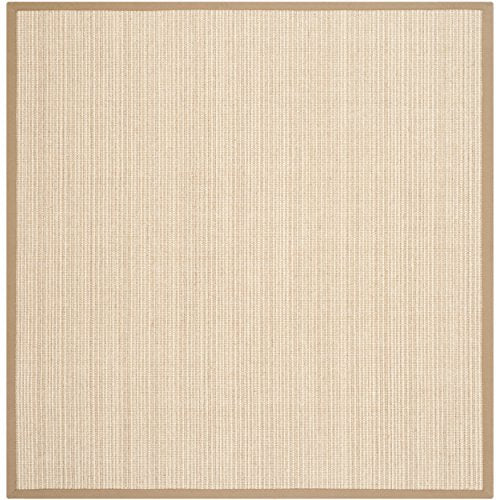 Safavieh Natural Fiber Collection NF443A Tiger Eye Maize and Wheat Sisal Square Area Rug (10' Square)