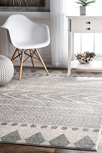 nuLOOM Shaina Tribal Area Rug, 8' 10" x 12', Grey