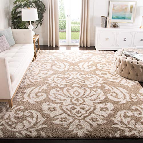 Safavieh Florida Shag Collection SG460-1311 Beige and Cream Area Rug (6' x 9')