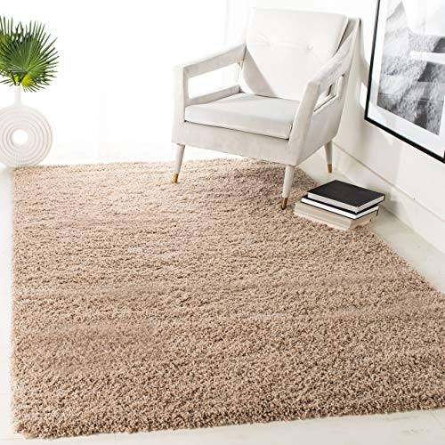 Safavieh Laguna Shag Collection SGL303C Sand Area Rug (8' x 10')