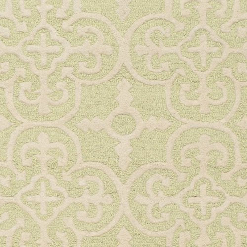 Safavieh Cambridge Collection CAM133B Handmade Moroccan Wool Area Rug, 6' x 9', Light Green/Ivory