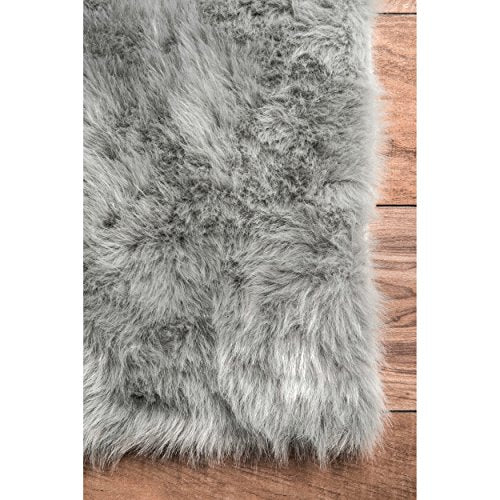 nuLOOM Cloud Faux Sheepskin Soft & Plush Shag Rug, 9' x 12', Pink