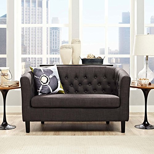 Modway Prospect Upholstered Contemporary Modern Loveseat In Brown