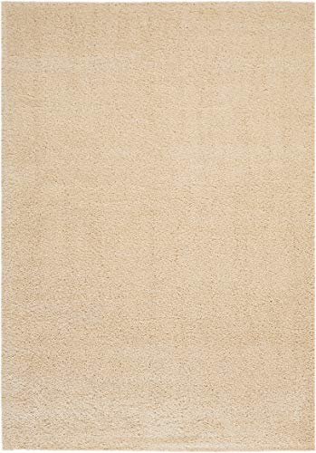 Nourison Malibu Shag Area Rug, 6'7" x9'6, CREAM