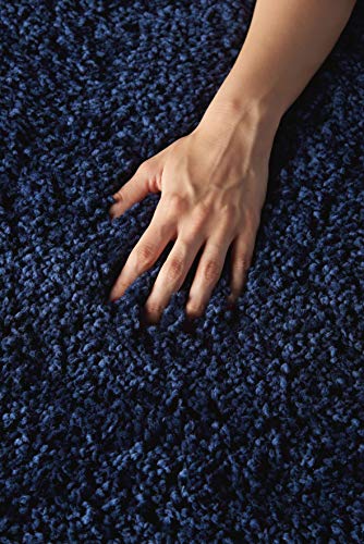 Nourison  Malibu Shag Area Rug, 9'x12' , Navy