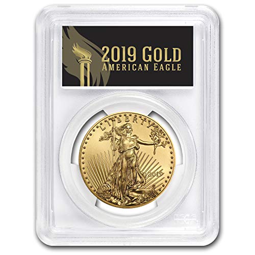 2019 1 oz Gold Eagle MS-70 PCGS (First Strike, Black Label) 1 OZ MS-70 PCGS