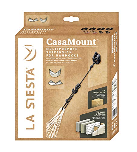LA SIESTA Brisa Almond - Weather-Resistant Double Classic Hammock with CasaMount Multipurpose Suspension