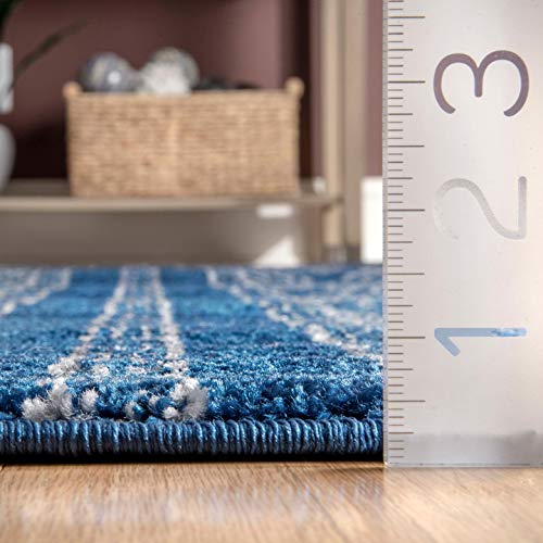 nuLOOM Sarina Diamonds Area Rug, 6 ft 7 in x 9 ft, Blue