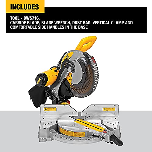 DEWALT Miter Saw, Double-Bevel, Compound, 12-Inch, 15-Amp (DWS716)