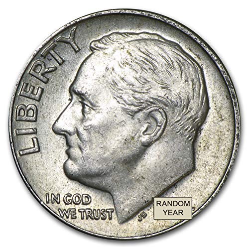 1946-1964 90% Silver Roosevelt Dimes $100 Face-Value Bag Dime Very Good