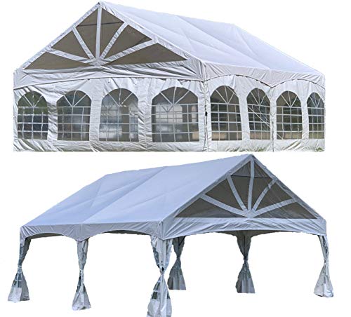 20'x20' PVC Marquee - Heavy Duty Party Wedding Canopy Tent Gazebo Shelter w Storage Bags by DELTA Canopies