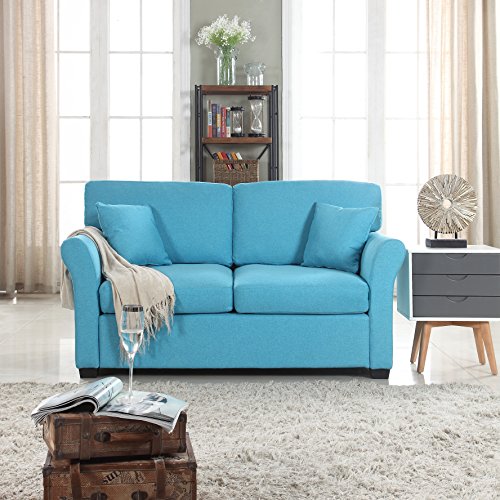 Divano Roma Furniture Classic Sofas, Blue