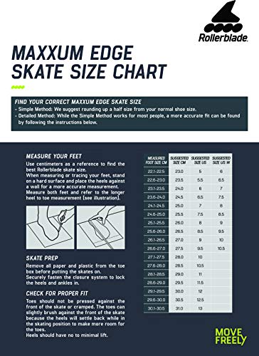 Rollerblade Maxxum Edge 125 3WD Unisex Adult Fitness Inline Skate, Metallic Grey and Lime, Premium Inline Skates, US Size 12.5