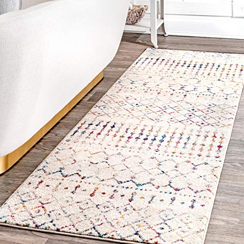 nuLOOM Moroccan Blythe Area Rug, 10' Round, Light Multi