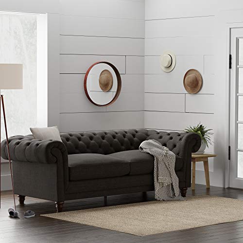 Stone & Beam Bradbury Chesterfield Classic Sofa, 92.9"W, Pepper