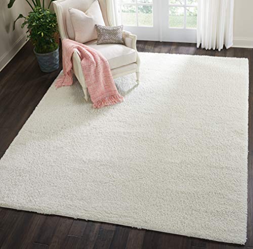 Nourison Malibu Shag Area Rug, 7'10" x9'10, IVORY