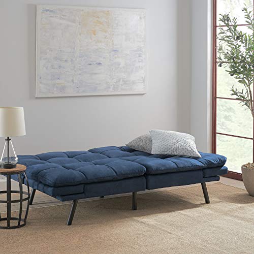 Mainstay Memory Foam Futon, (Blue Suede,)