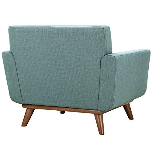 Modway Engage Mid-Century Modern Upholstered Fabric Accent Arm Lounge Chair in Laguna