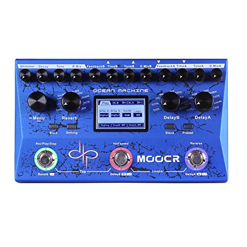 MOOER Ocean Machine Guitar Effects Pedal Premium Dual Delay Reverb and Looper