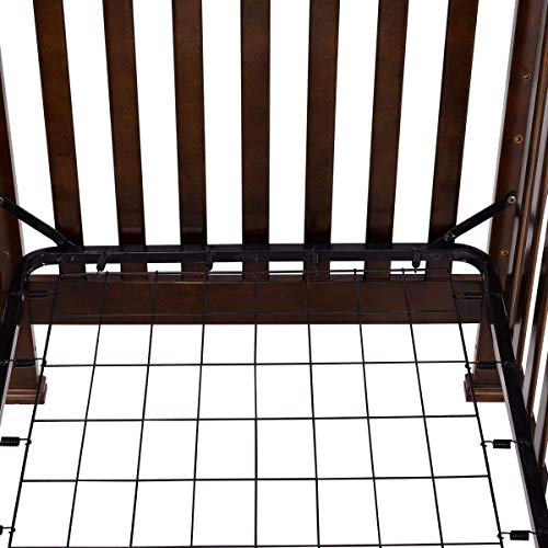 Costzon Baby Convertible Crib, Solid Wood Construction Toddler Nursery Bed (Espresso)