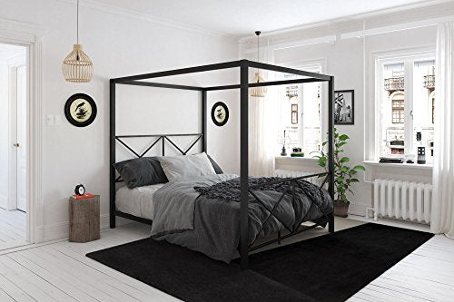 DHP Rosedale Canopy Bed, Full, Black