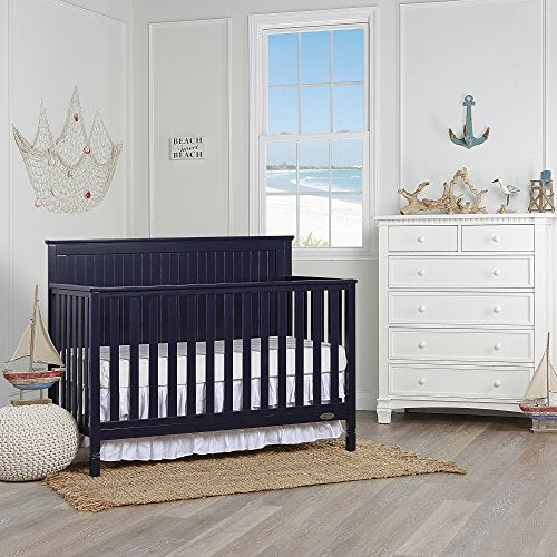 Dream On Me Alexa 5 in 1 Convertible Crib, Navy