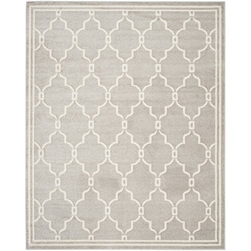 Safavieh Amherst Collection AMT414B Geometric Area Rug, 10' x 14', Light Grey/Ivory