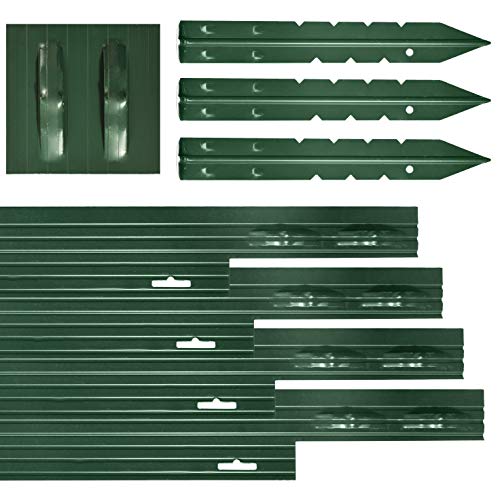 Dreamscape PRO Aluminum Landscape Edging Easy Install Professional Landscaping Border Green Painted Garden Flowerbed