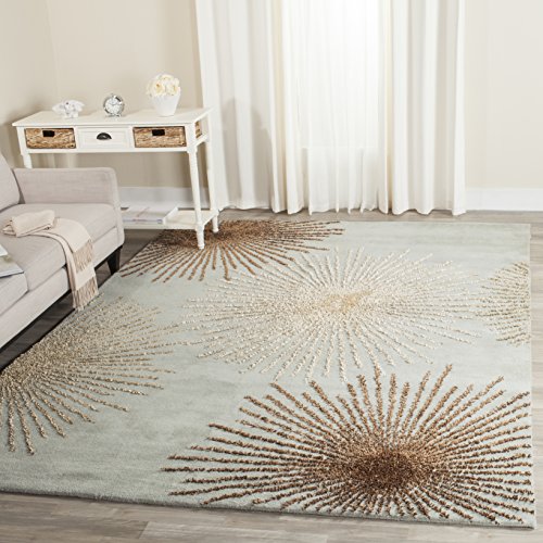 Safavieh Soho Collection Handmade Fireworks Light Blue and Multicolored Premium Wool Area Rug (5' x 8')