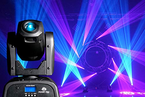 (2) American DJ Pocket Pro High Output Mini Moving Heads with UC-IR Universal Remote Control Package