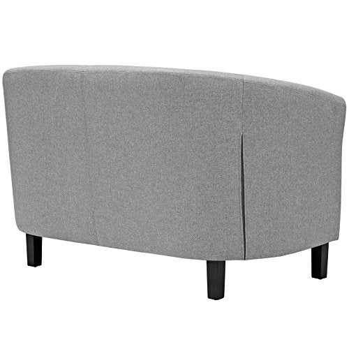 Modway Prospect Upholstered Contemporary Modern Loveseat In Light Gray