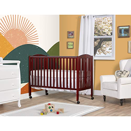 Dream On Me Folding Full Size Crib, Steel Grey