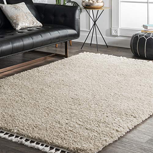 nuLOOM Neva Plush Shag Area Rug, 7' 10" x 10' 10", Beige