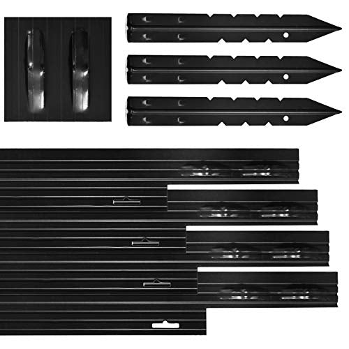 Dreamscape Landscaping Edging High Strength Extruded Aluminum Flower Beds and Gardens Black Anodized 1/8 x4 x8 inch 120’/Box