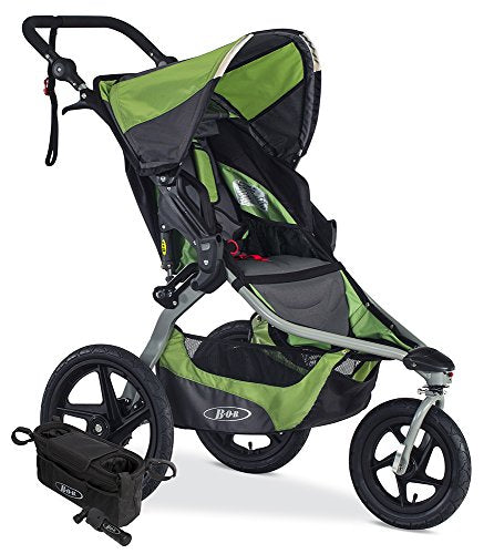 BOB Revolution Flex 2.0 Jogging Stroller; Meadow with Handlebar Console and Tire Pump