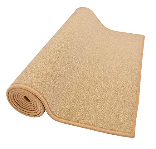 RugStylesOnline Custom Size Solid Color Beige Roll Runner Rug 36 Inch Wide x Your Length Size Choice Slip Skid Resistant Rubber Back Cut to Size Many Color Options (Beige, 25 ft x 36 in)