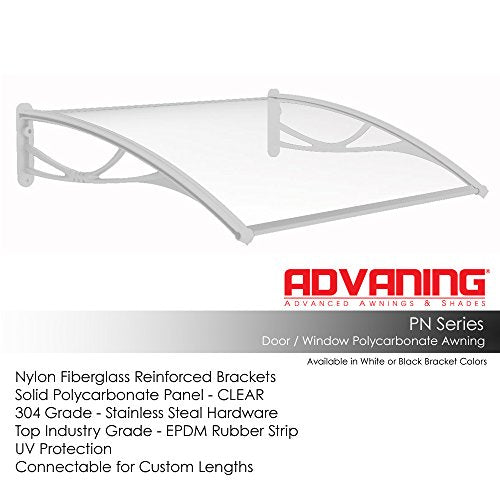 ADVANING Crystal Polycarbonate Door Window Awning