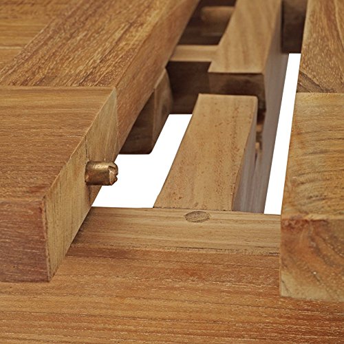 Modway EEI-2714-NAT Marina Premium Grade A Teak Wood Outdoor Patio Extendable, Dining Table, Natural