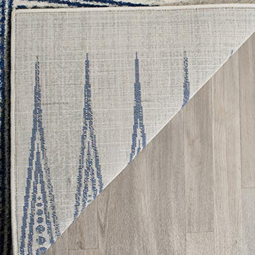 Safavieh Evoke Collection EVK226C Modern Bohemian Area Rug, 8' x 10', Ivory/Blue