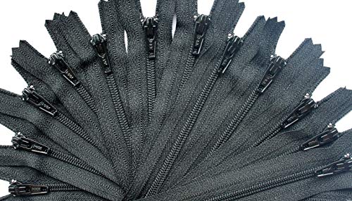 100 YKK Black #3 Skirt and Dress Zipper (60" Inches)