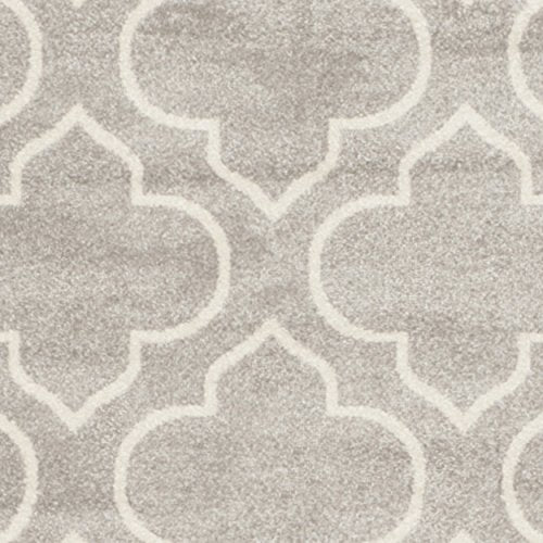 Safavieh Amherst Collection AMT412B Moroccan Geometric Area Rug, 11' x 16', Light Grey/Ivory