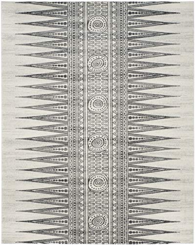 Safavieh Evoke Collection EVK226D Modern Bohemian Area Rug, 8' x 10', Ivory/Grey