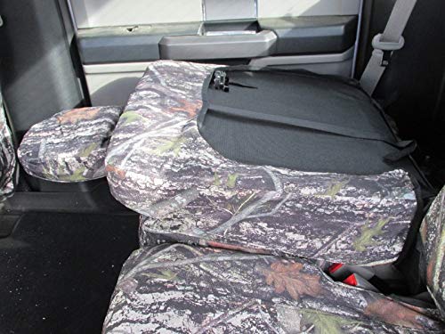 Durafit Seat Covers made to fit, FD81 XD3 C 2017-2019 F250/F550 Camo Endura and for 2015-2019 Ford F150 Super Crew Front and Rear Seat Cover Set.