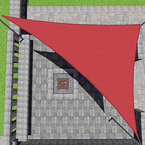 Patio Paradise Red 11x21x24 Sun Shade Sail Canopy Awning Fabric Cloth Screen - UV Block UV Resistant Heavy Duty Commercial Grade - Outdoor Carport - We Make Custom Sizes