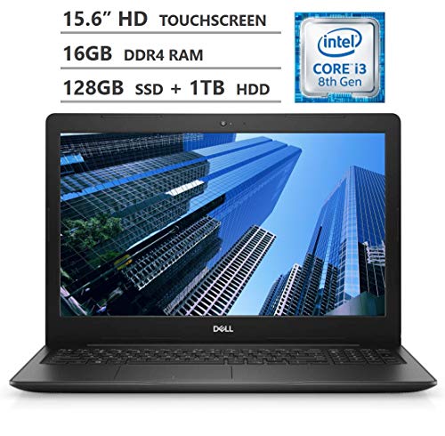2019 Dell  15 15.6inch Touchscreen Laptop, Intel Core i3-8145U 16GB RAM, 128GB PCIe NVMe M.2 SSD Windows 10, Black