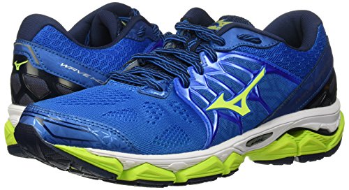 Mizuno Running Men's Wave Horizon Running Shoes, Directoire Blue/Safey Yellow/Peacoat, 11.5 D US